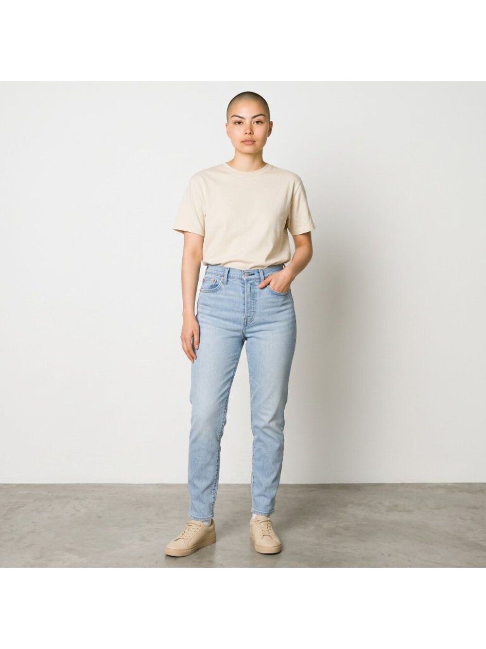 Levi's Premium Wedgie Jeans Women's 30 Light Wash High Rise Tapered Button Fly